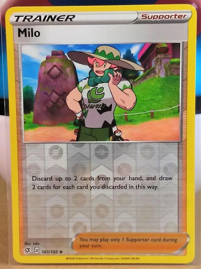 Milo reverse holo card front, Rebel Clash 161/192