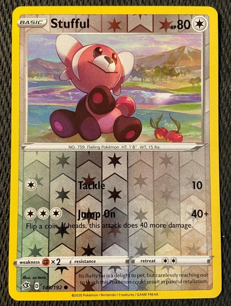 Stufful reverse holo card front, Rebel Clash 149/192