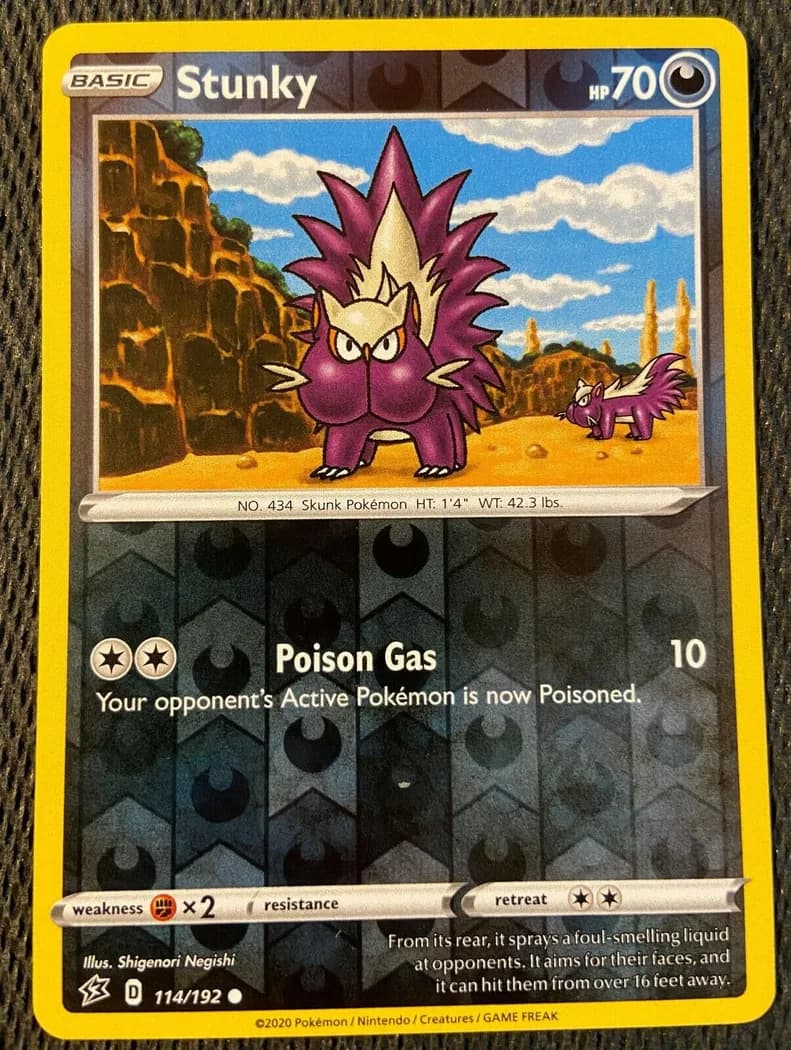 Stunky reverse holo card front, Rebel Clash 114/192