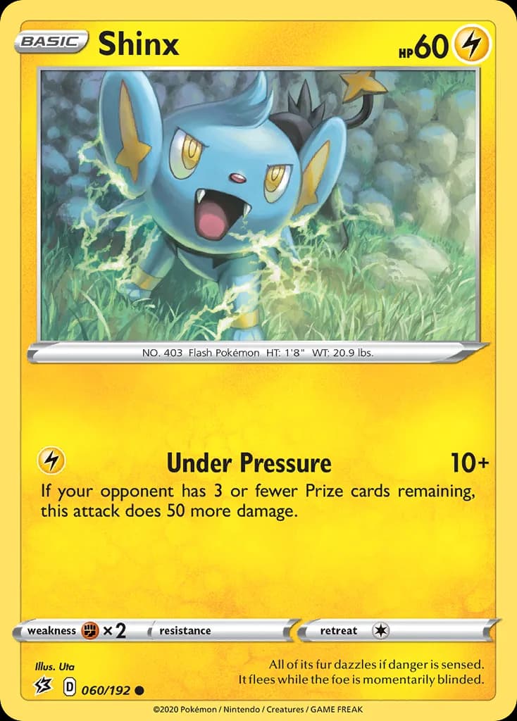 Rebel Clash Shinx card front, 60/192