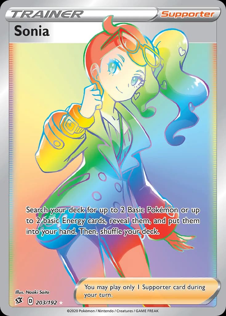 Rebel Clash Sonia card front, 203/192