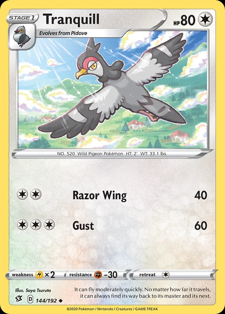 Rebel Clash Tranquill card front, 144/192