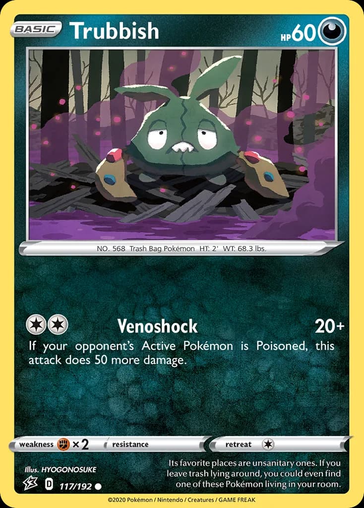 Rebel Clash Trubbish card front, 117/192