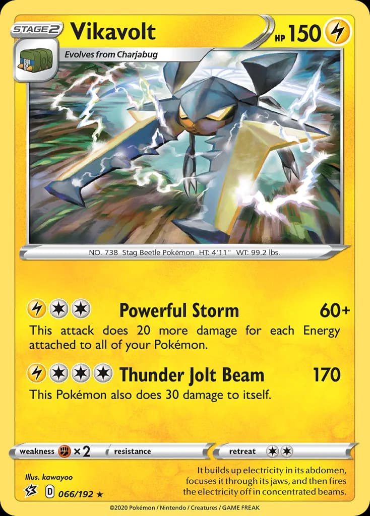 Rebel Clash Vikavolt card front, 66/192