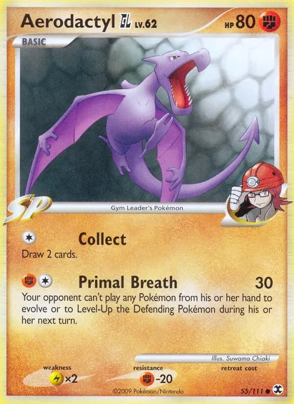 Rising Rivals Aerodactyl GL card front, 55/111