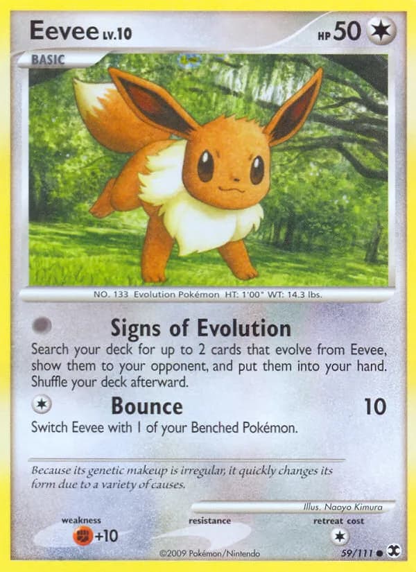 Rising Rivals Eevee card front, 59/111