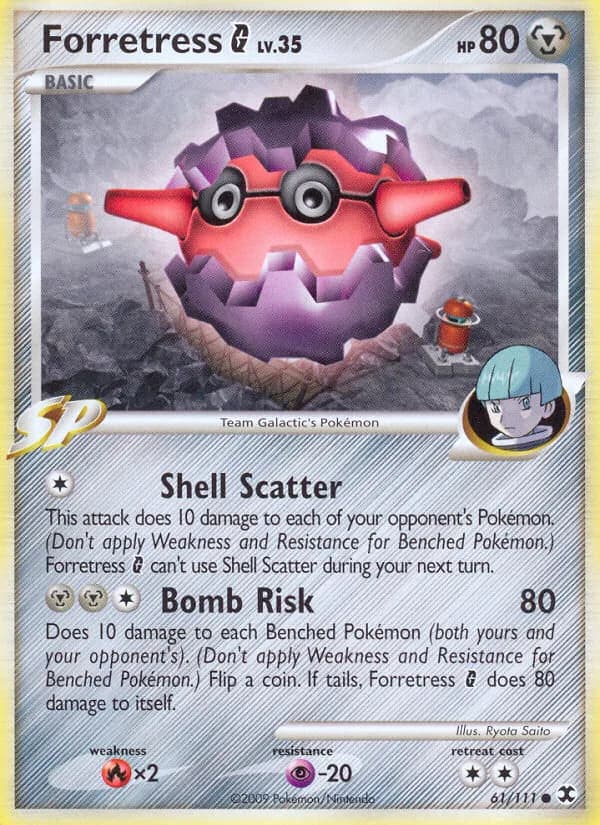 Rising Rivals Forretress G card front, 61/111