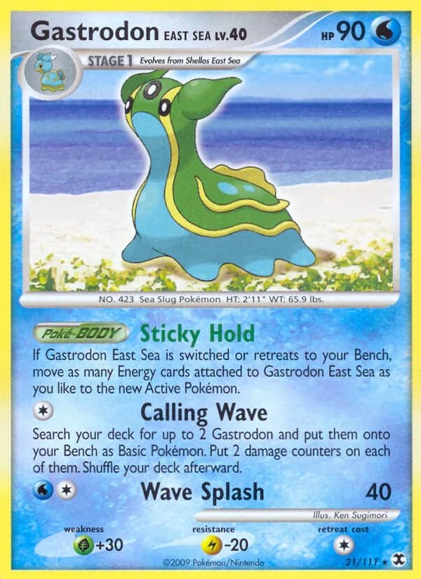 Rising Rivals Gastrodon East Sea card front, 21/111