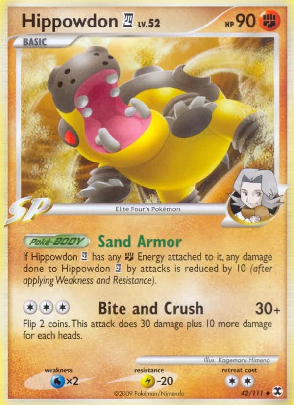 Rising Rivals Hippowdon E4 card front, 42/111