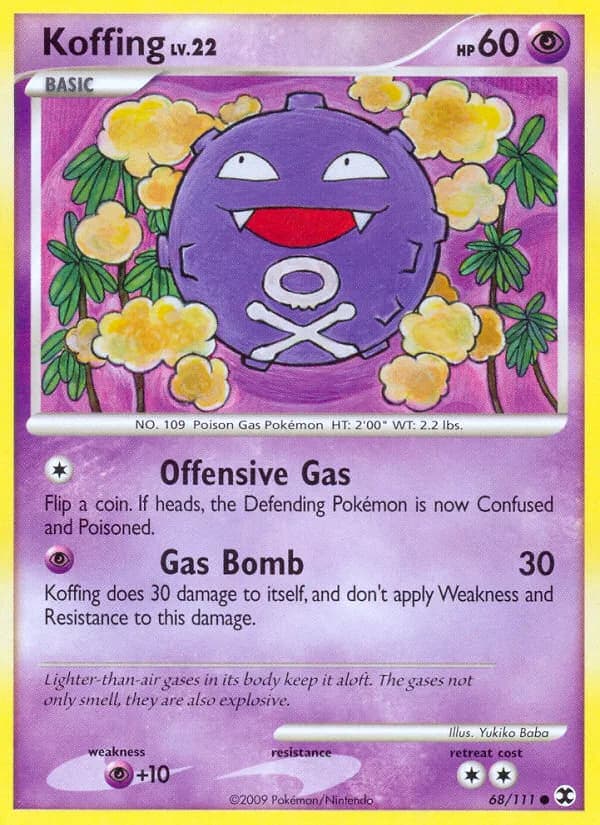 Rising Rivals Koffing card front, 68/111
