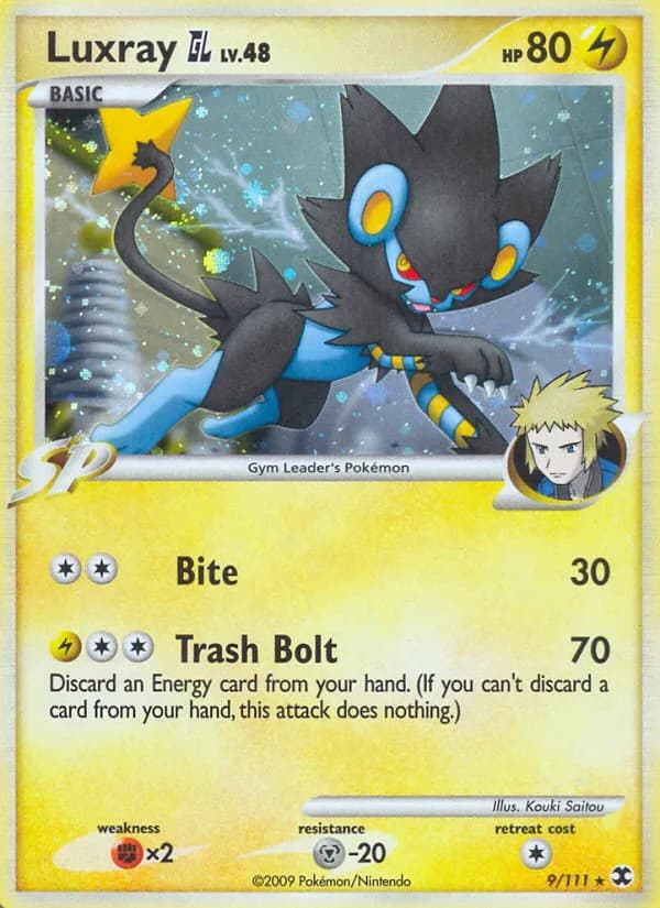 Luxray GL card front, Rising Rivals 9/111