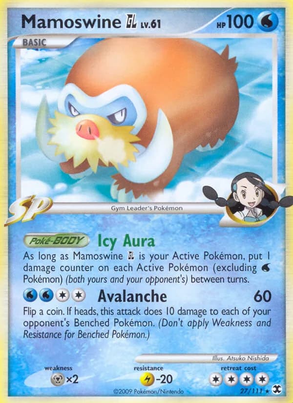 Rising Rivals Mamoswine GL card front, 27/111