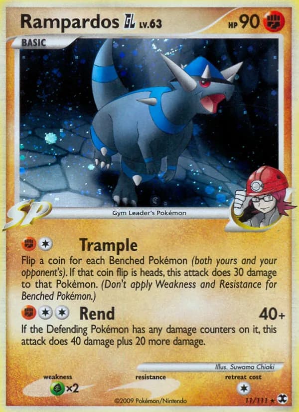Rising Rivals Rampardos GL card front, 11/111