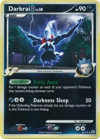 Darkrai G reverse holo card front, Rising Rivals 3/111