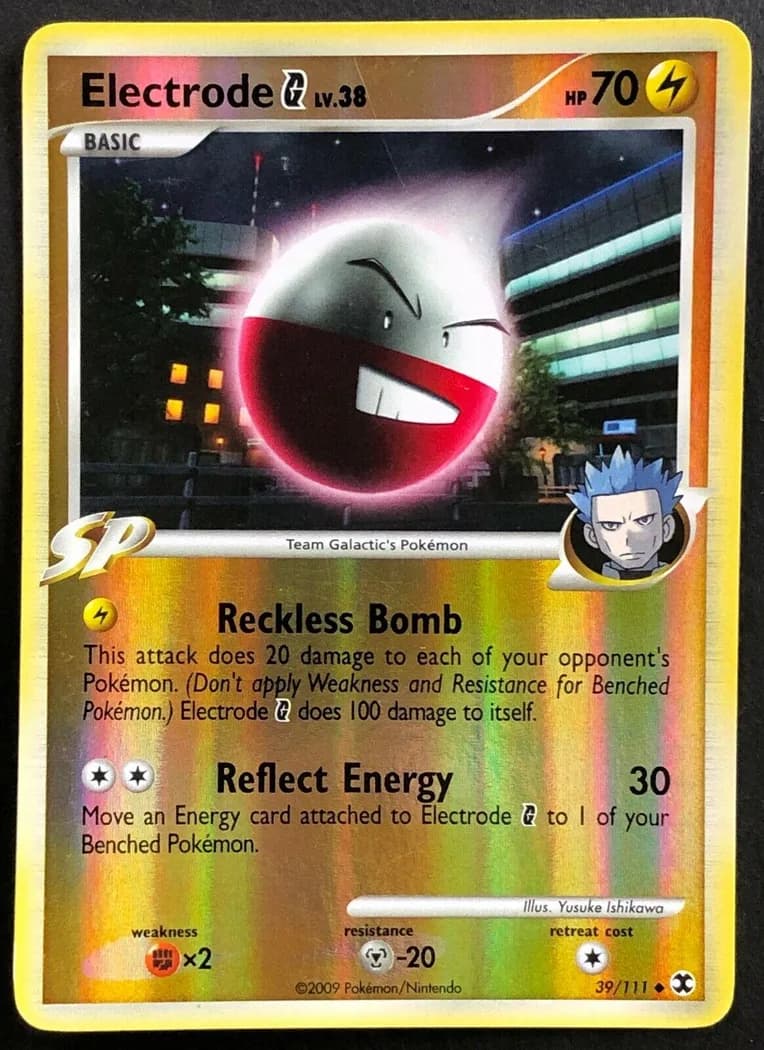 Electrode G reverse holo card front, Rising Rivals 39/111