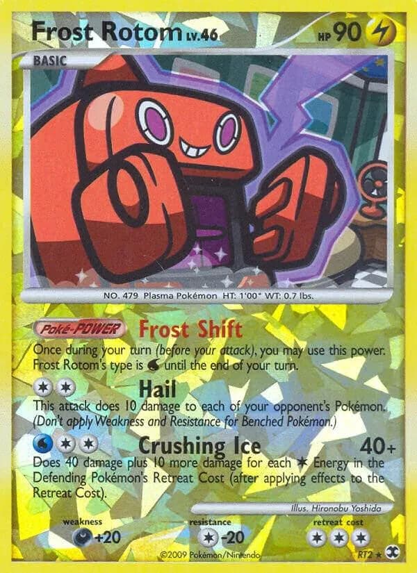 Frost Rotom reverse holo card front, Rising Rivals RT2/111