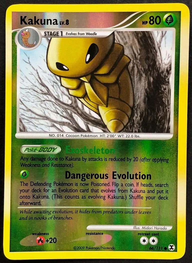 Kakuna reverse holo card front, Rising Rivals 66/111