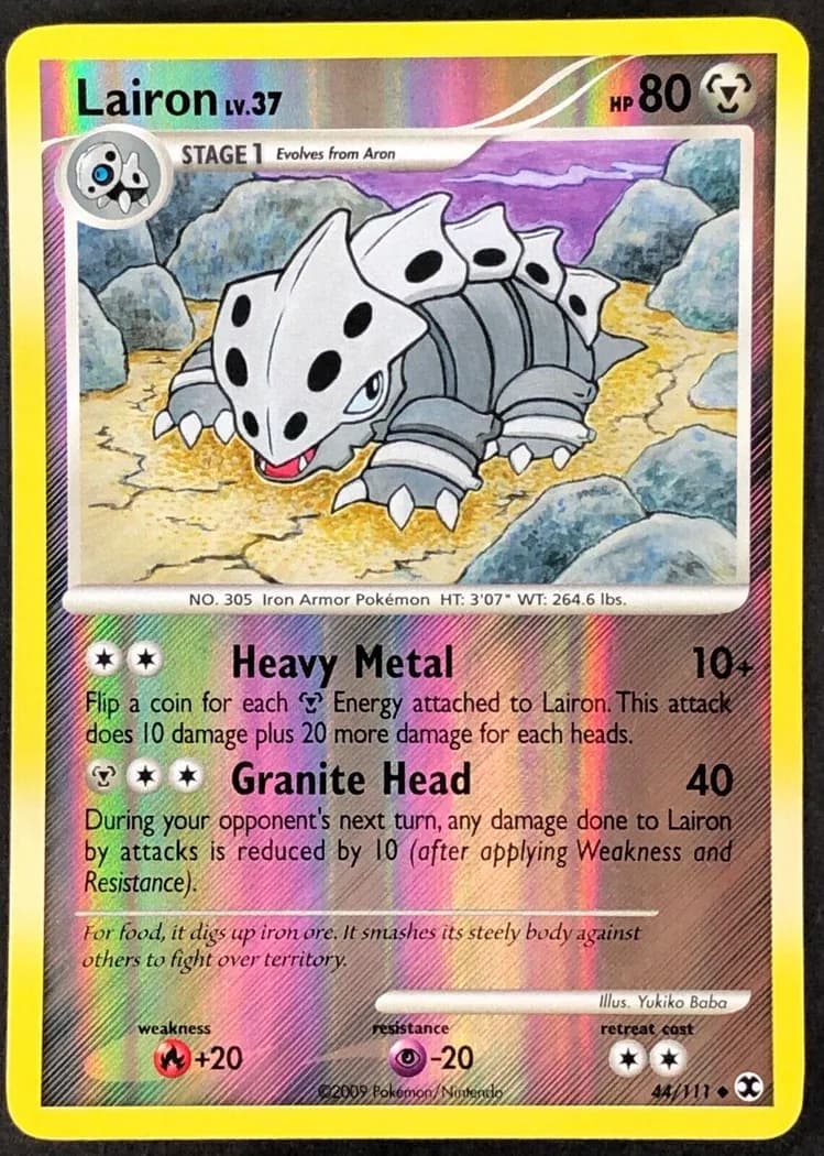 Lairon reverse holo card front, Rising Rivals 44/111