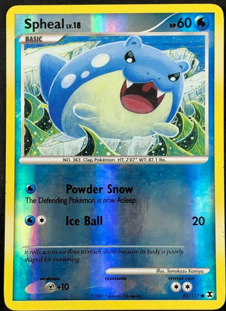 Spheal reverse holo card front, Rising Rivals 82/111