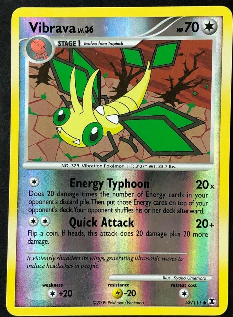 Vibrava reverse holo card front, Rising Rivals 53/111
