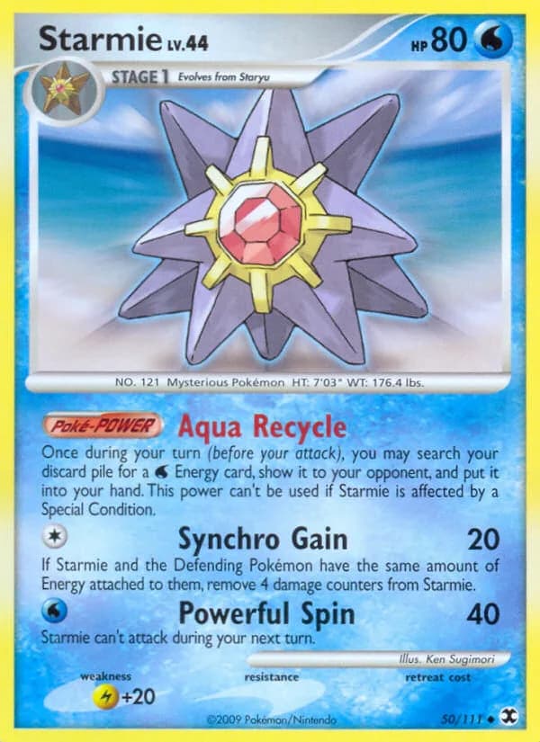 Rising Rivals Starmie card front, 50/111