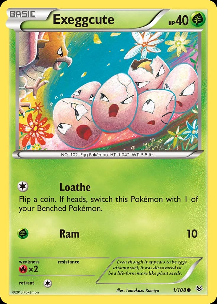 Roaring Skies Exeggcute card front, 1/108