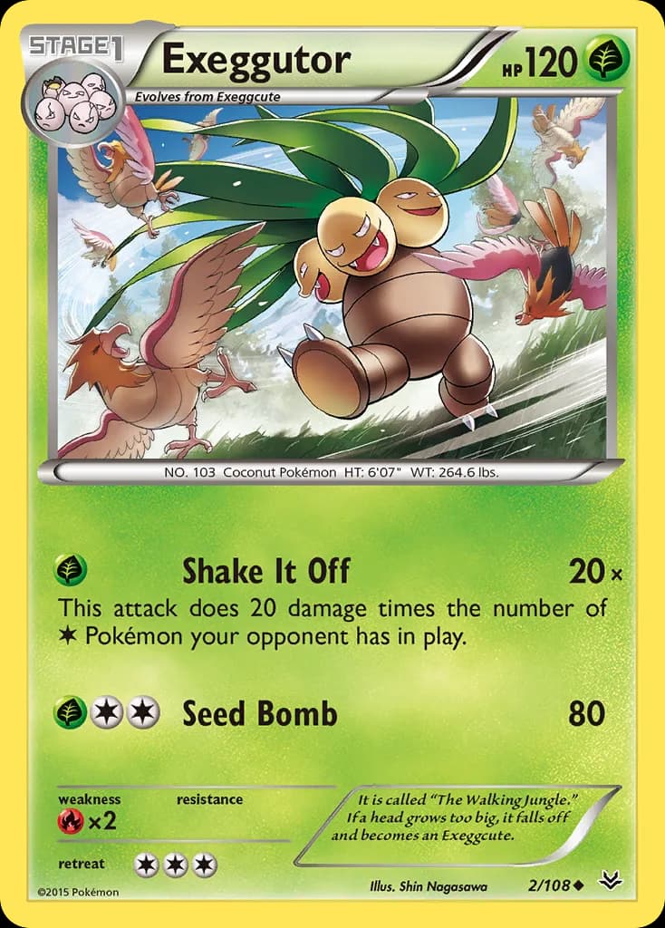 Roaring Skies Exeggutor card front, 2/108