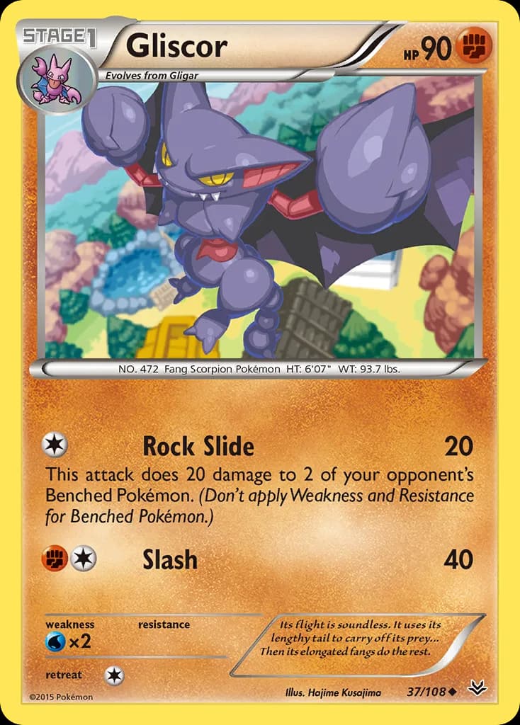 Roaring Skies Gliscor card front, 37/108