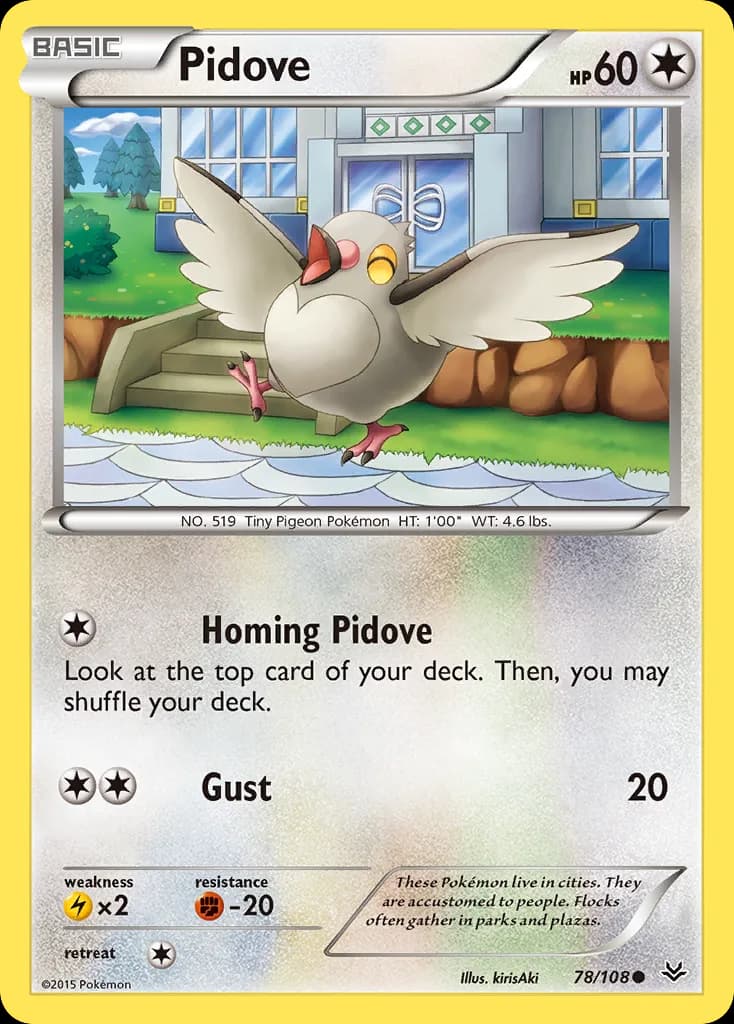 Roaring Skies Pidove card front, 78/108