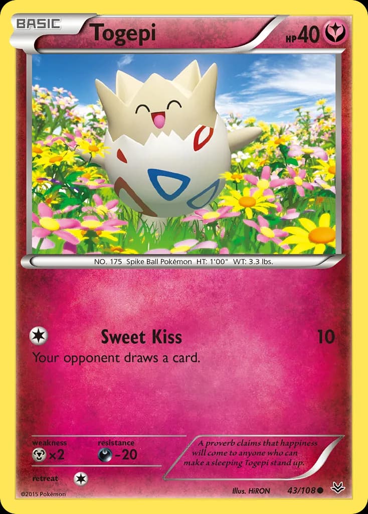 Togepi card front, Roaring Skies 43/108
