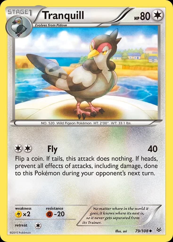 Roaring Skies Tranquill card front, 79/108