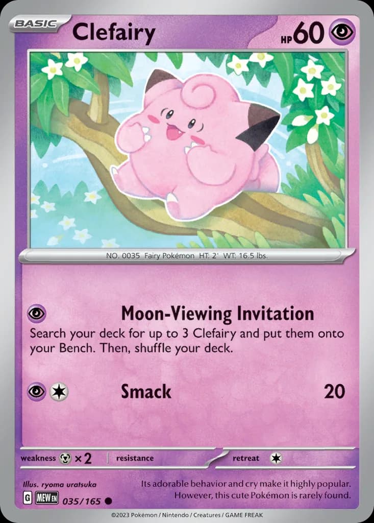 Scarlet & Violet-151 Clefairy card front, 35/165