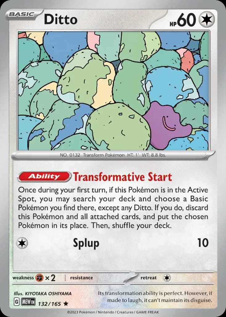 Ditto card front, Scarlet & Violet-151 132/165