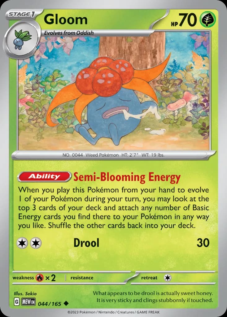 Scarlet & Violet-151 Gloom card front, 44/165