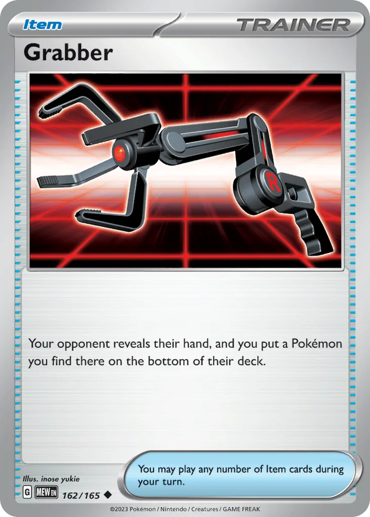 Scarlet & Violet-151 Grabber card front, 162/165