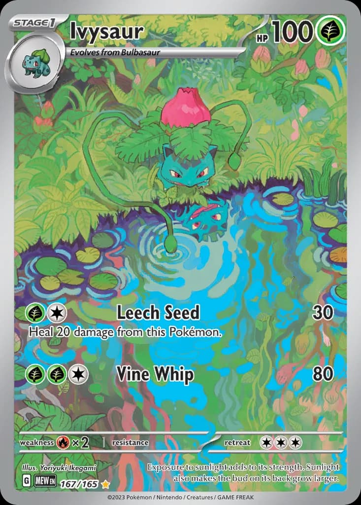 Scarlet & Violet-151 Ivysaur card front, 167/165