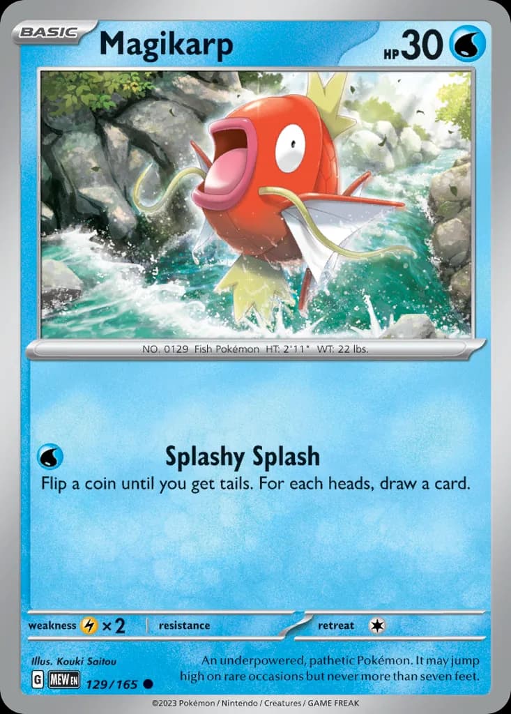 Scarlet & Violet-151 Magikarp card front, 129/165
