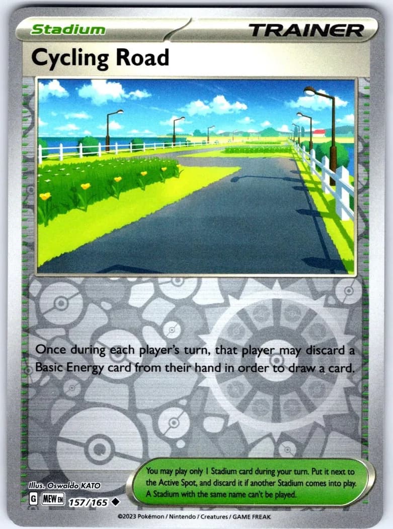 Cycling Road reverse holo card front, Scarlet & Violet-151 157/165