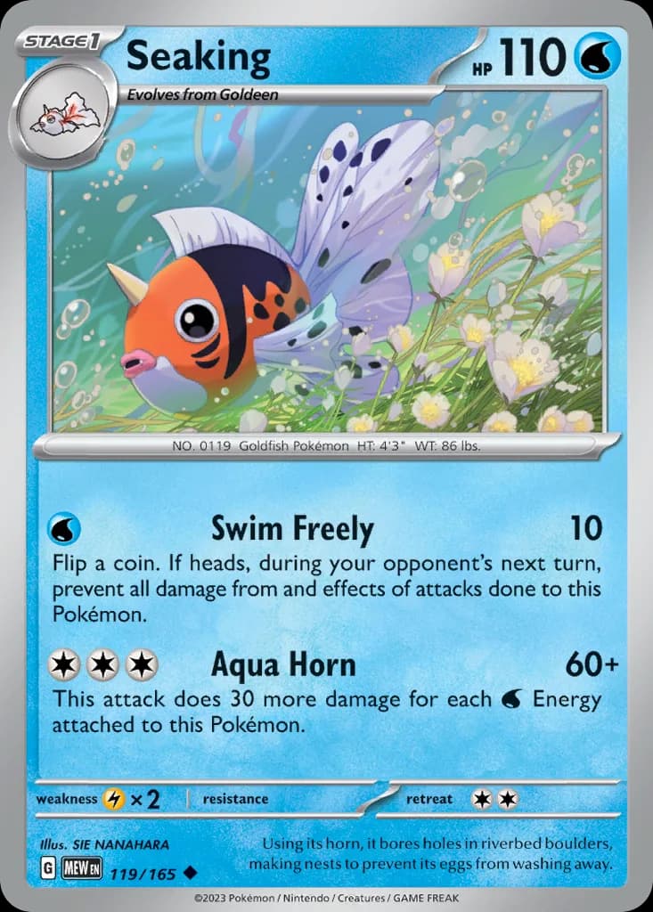 Scarlet & Violet-151 Seaking card front, 119/165