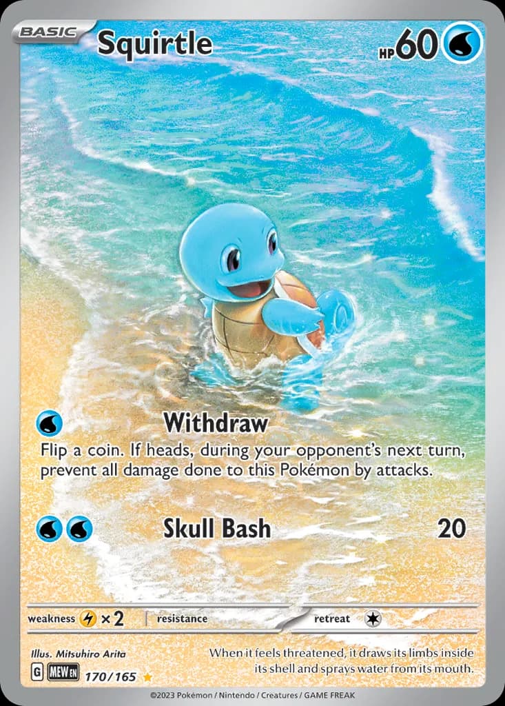 Scarlet & Violet-151 Squirtle card front, 170/165