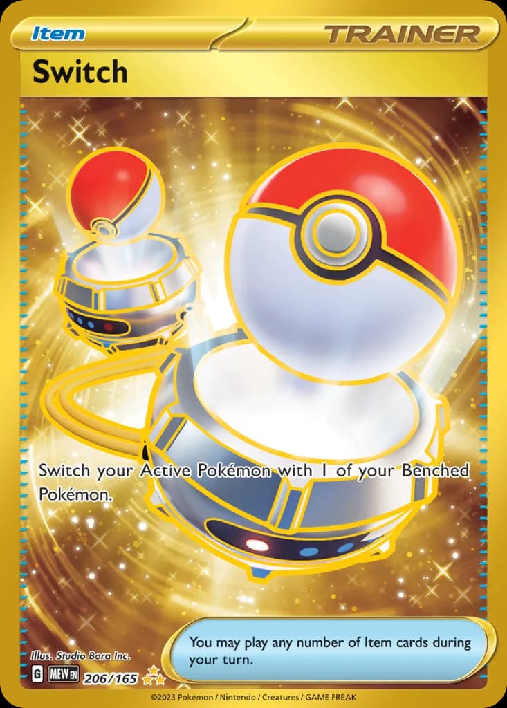 Scarlet & Violet-151 Switch card front, 206/165