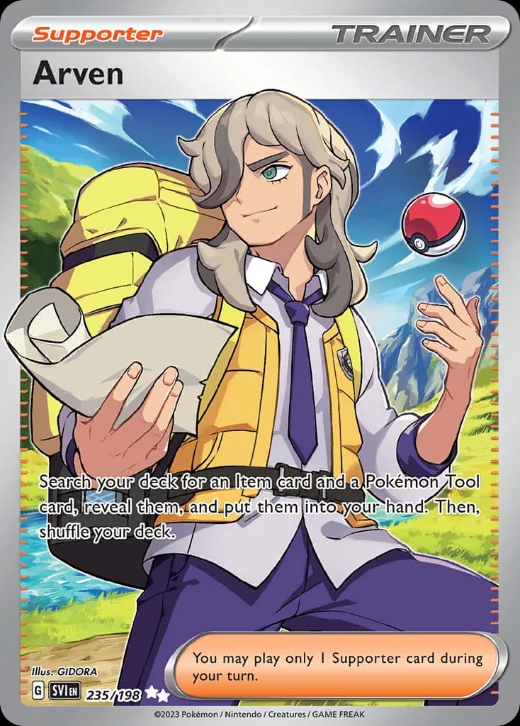 Scarlet & Violet Arven card front, 235/198