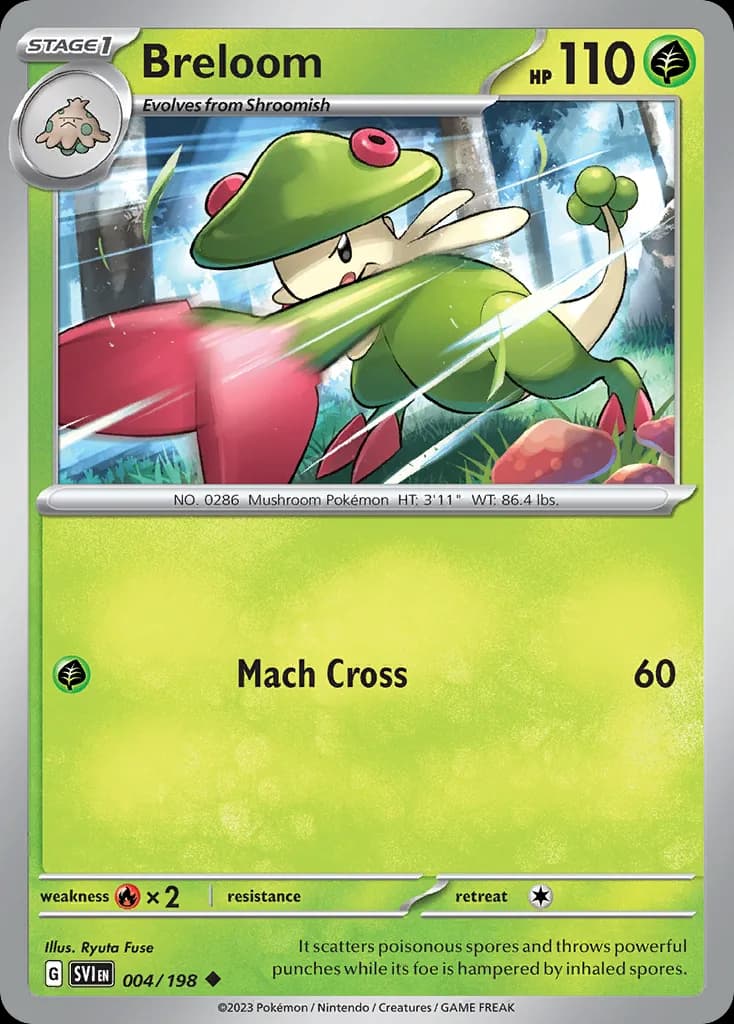 Scarlet & Violet Breloom card front, 4/198