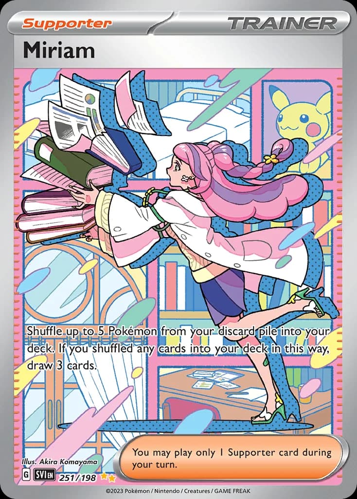 Scarlet & Violet Miriam card front, 251/198