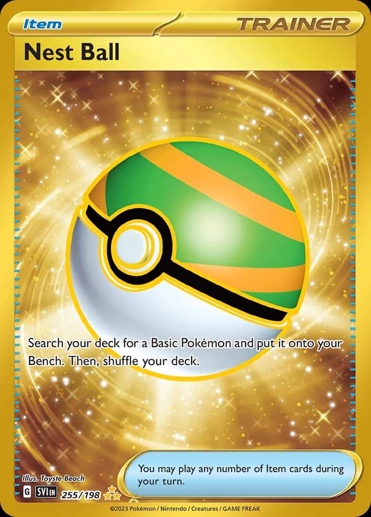 Scarlet & Violet Nest Ball card front, 255/198
