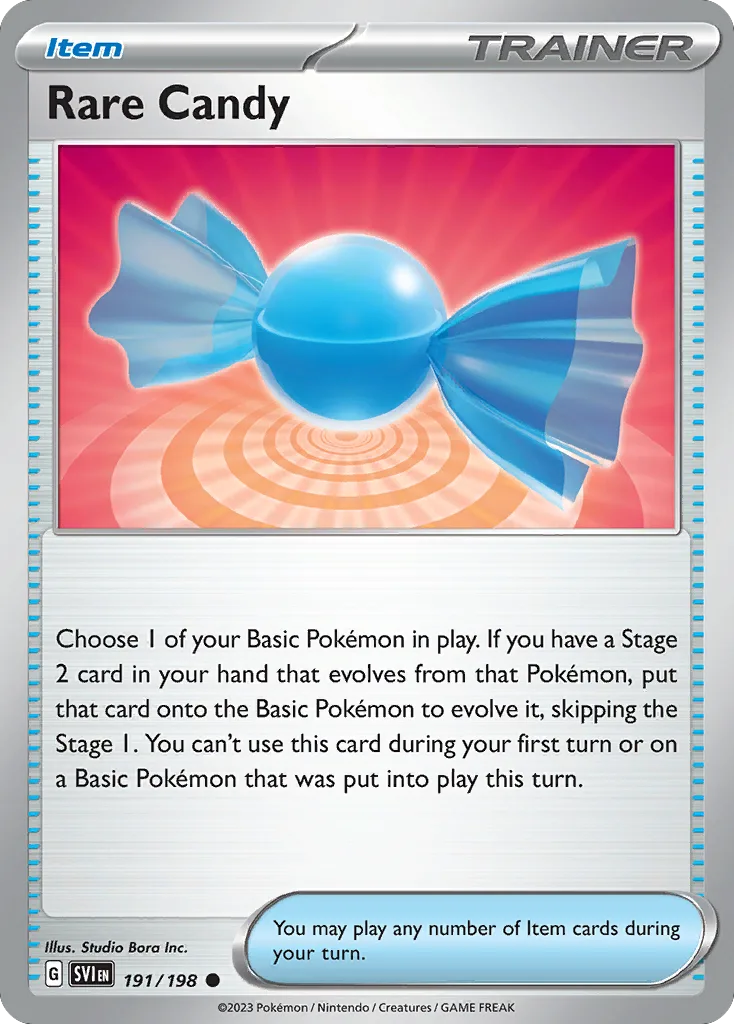 Scarlet & Violet Rare Candy card front, 191/198