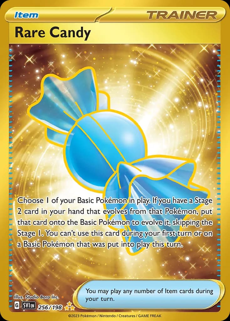 Scarlet & Violet Rare Candy card front, 256/198
