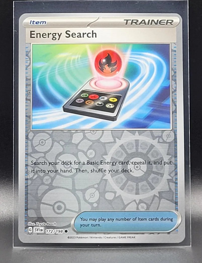 Energy Search reverse holo card front, Scarlet & Violet 172/198