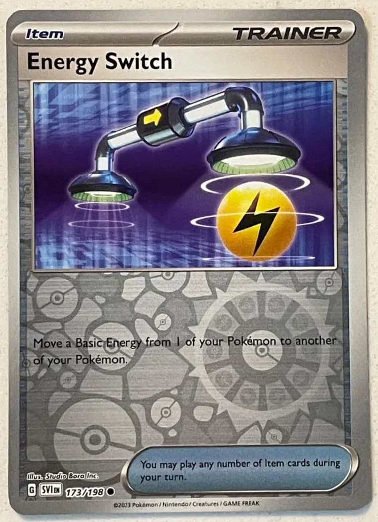Energy Switch reverse holo card front, Scarlet & Violet 173/198
