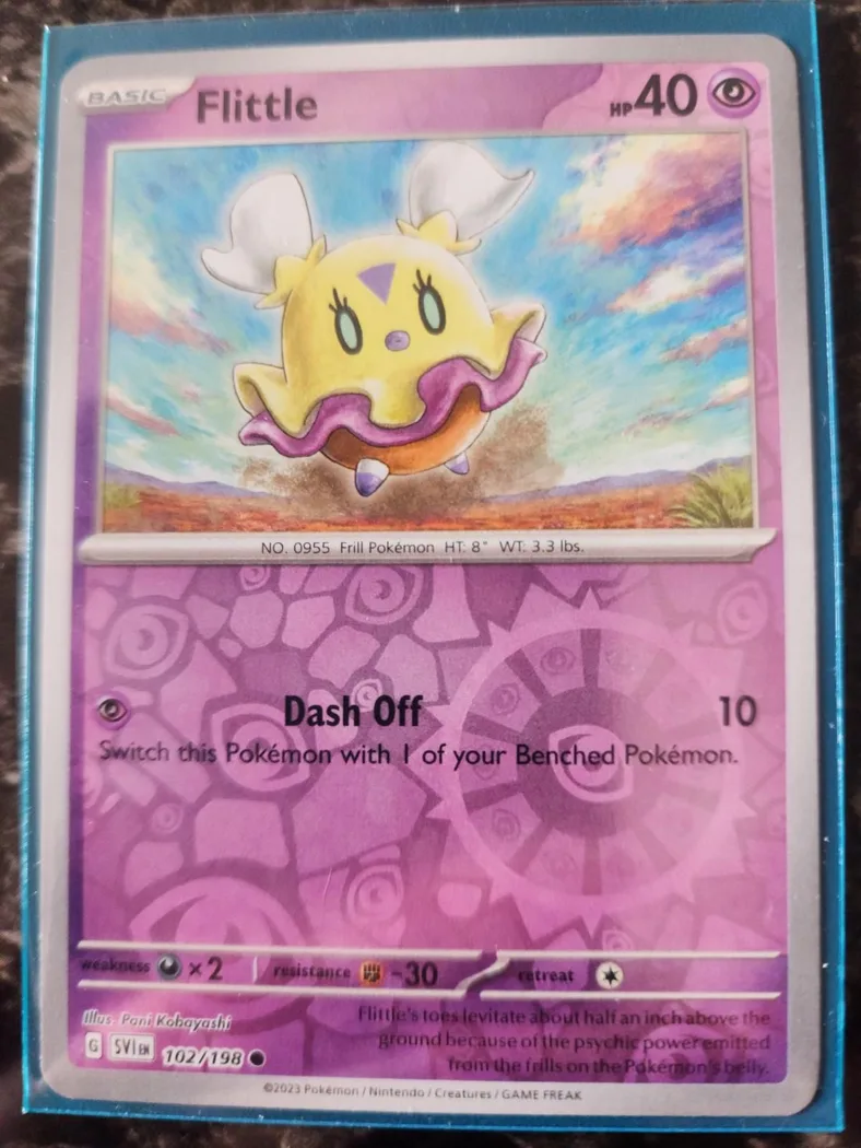 Flittle reverse holo card front, Scarlet & Violet 102/198